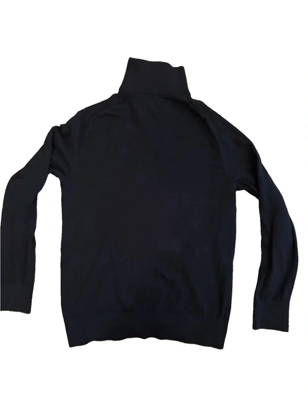 Banana Republic Men's 1/4 Snap Navy Blue Long Sleeve Knit Pullover